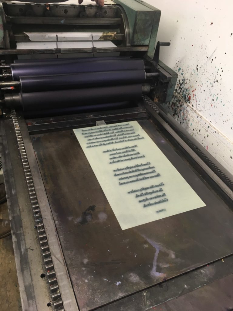 Hand produced poem - hot off the press - JJ Middleway - Enchanting the Void